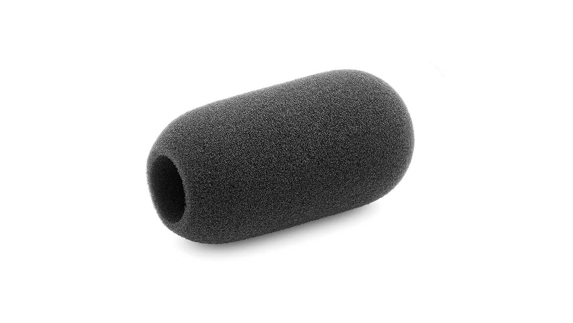 Bonnette anti-vent en mousse pour microphone crayon, Ø19, longueur 72 mm (DUA0028)